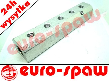 Listwa rozdzielająca pneumatyczna 2x1/2 + 5x1/4'W