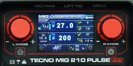 Półautomat spawalniczy IDEAL TECNO MIG 210 PULSE LCD SYNERGIC ALU (200A/230V)