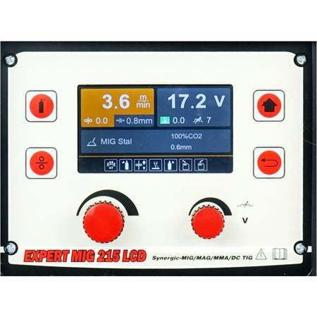 Półautomat spawalniczy Ideal Expert Mig 215 LCD SYNERGIC ALU (200A/230V)