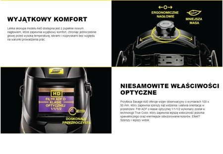 Przyłbica automatyczna Esab Savage A40 True Color