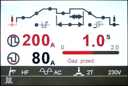 Spawarka TIG AC/DC Ideal EXPERT TIG 220 AC/DC PULSE LCD