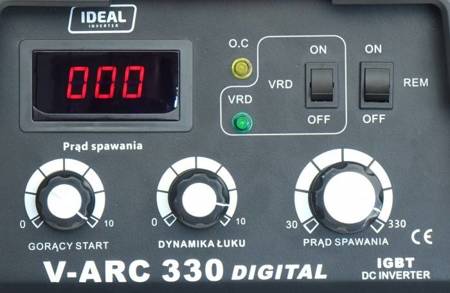 Spawarka inwerterowa MMA Ideal V-ARC 330 IGBT DIGITAL VRD +ACX (330A/400V)