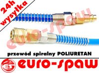 Wąż spiralny poliuretan 8x5.5-5m z szybkozłączami 